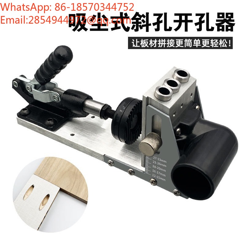 Vacuum Woodworking - Posicionador de orificios oblicuos para carpintería,