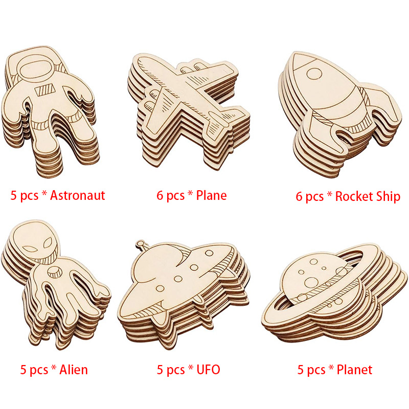 Woodworking Art - Recortes de madera sin terminar para