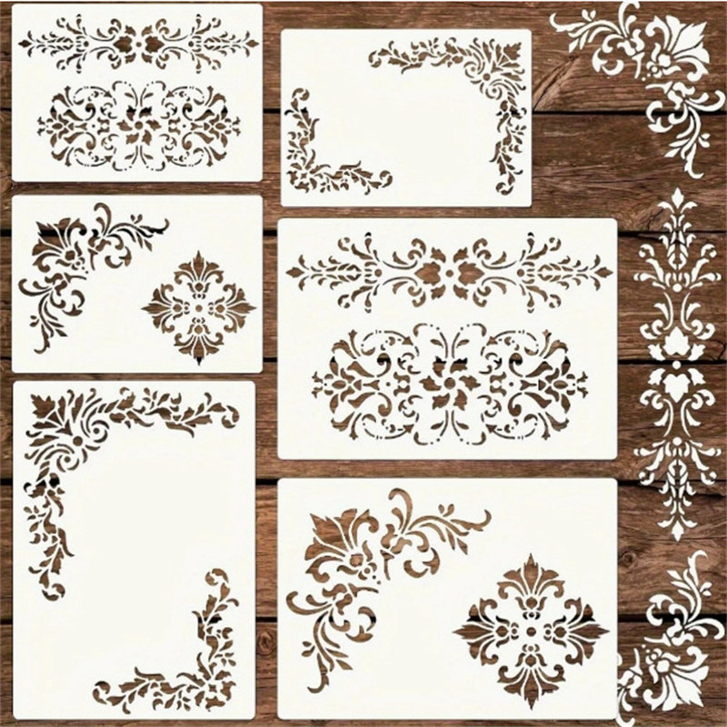Woodworking Art - Plantillas florales para pintar, plantillas vintage