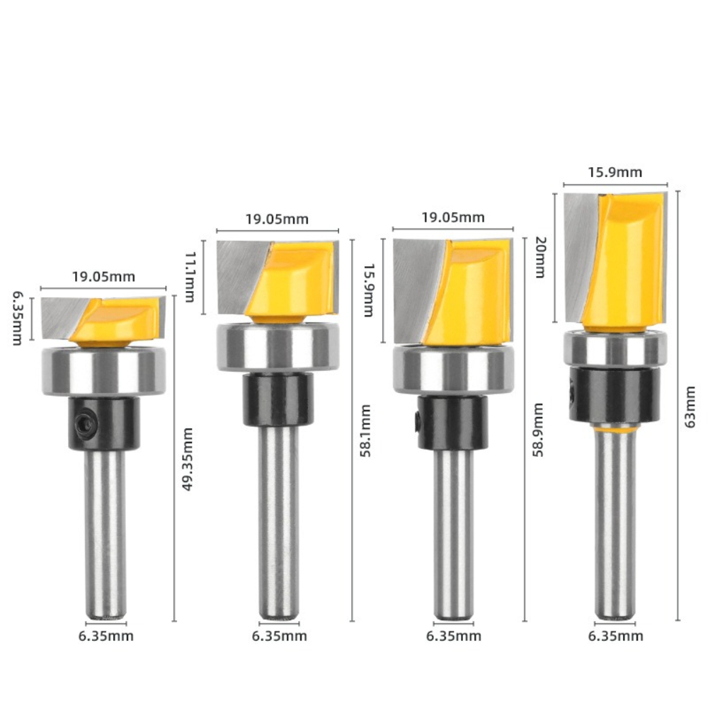 Fresa de enrasar con vástago d - Woodworking Groove reseña y precio