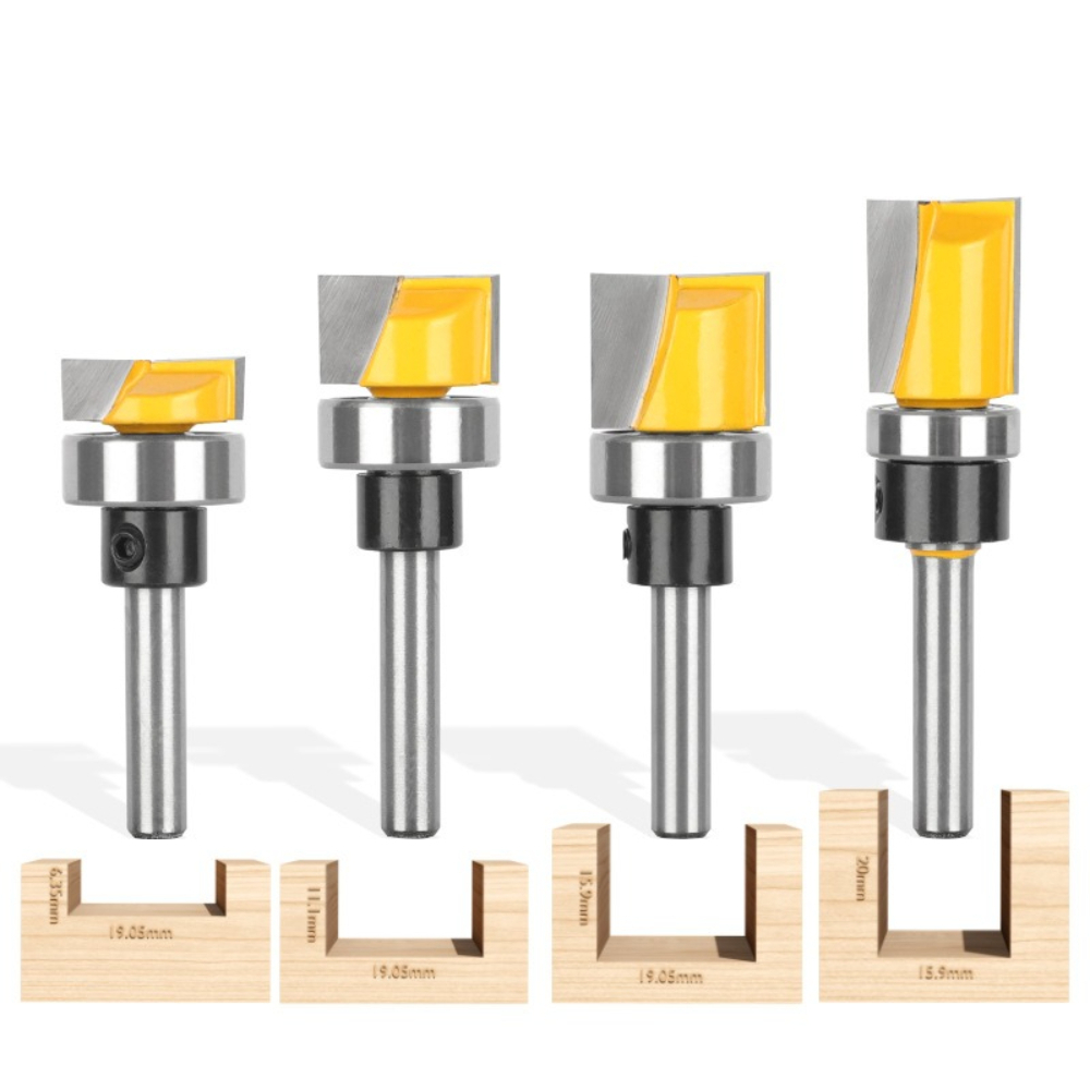 Fresa de enrasar con vástago d - Woodworking Groove reseña y precio
