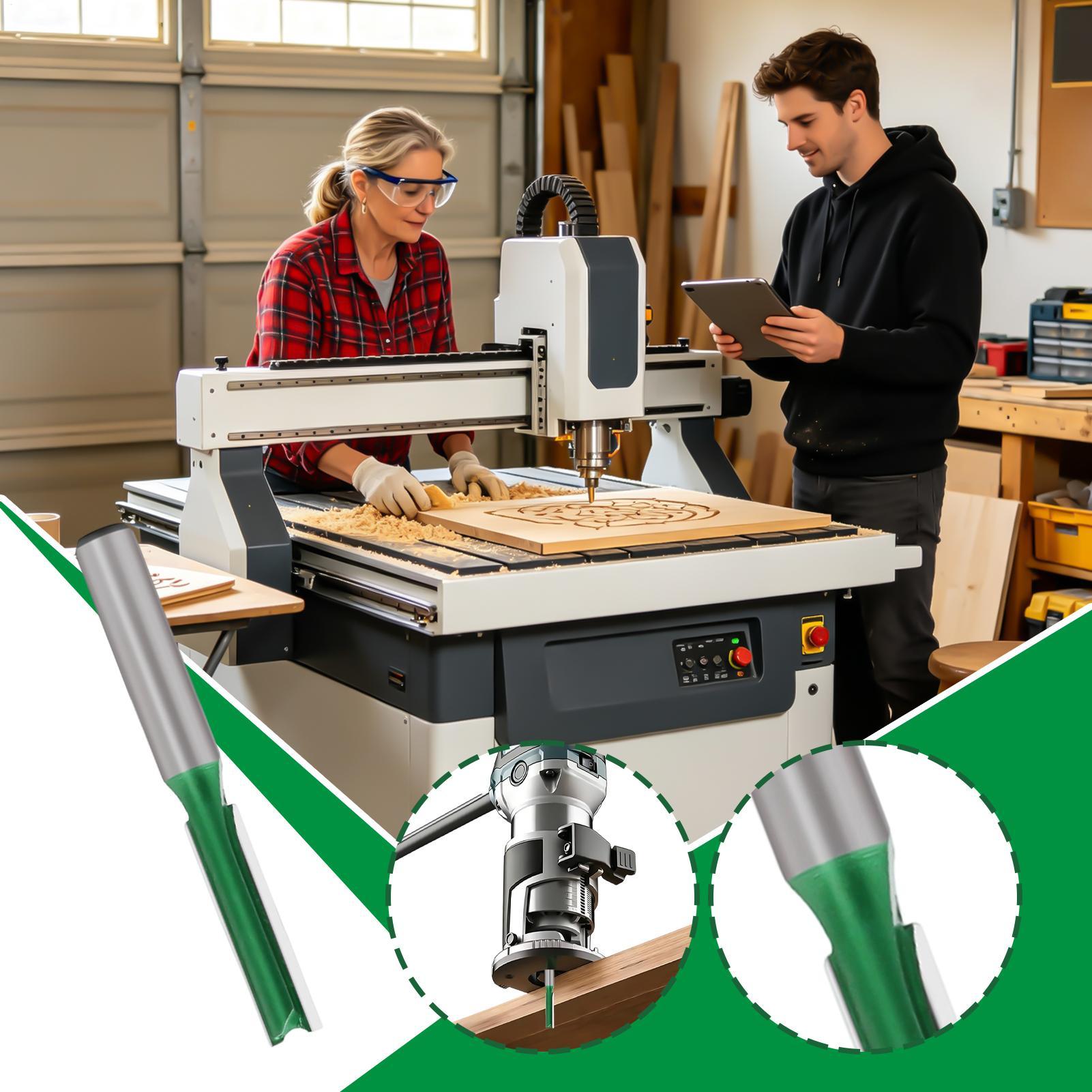 Fresa recta de 8 mm de diámetr - Woodworking Groove reseña y precio