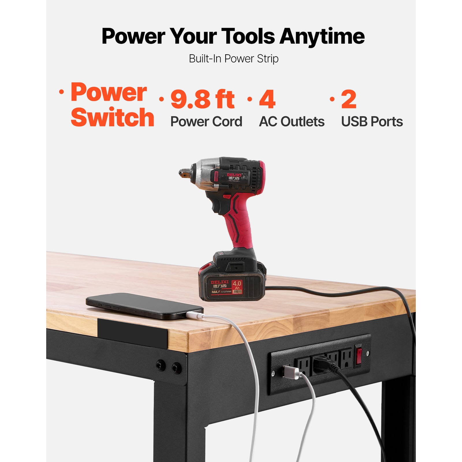 Mesa de trabajo de altura ajus - Woodworking Table reseña y precio