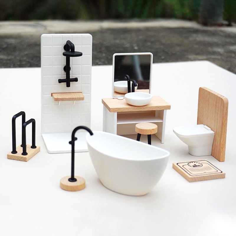 Juego de baño en miniatura par - Woodworking Veneer reseña y precio